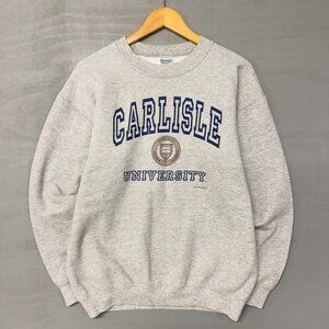 Vintage Carlisle‎ University 2002 Grey Sweatshirt Medium